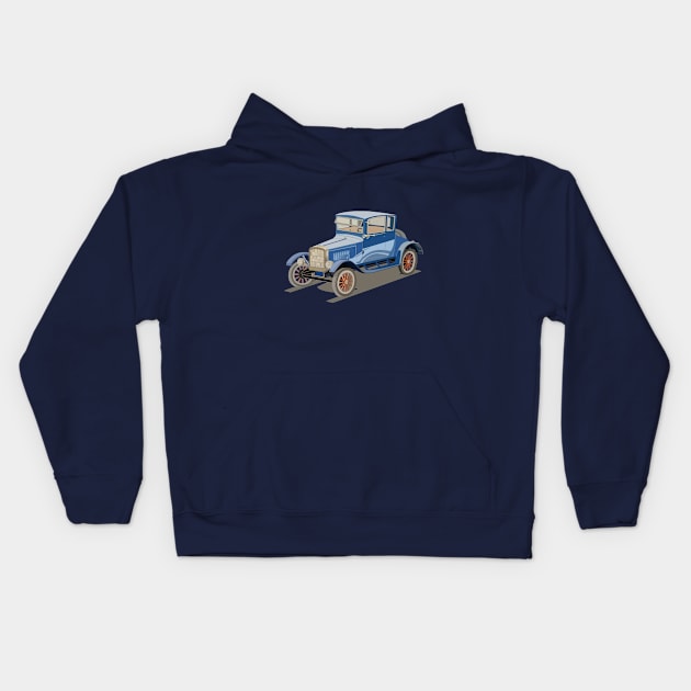 Retro car Kids Hoodie by An.D.L.